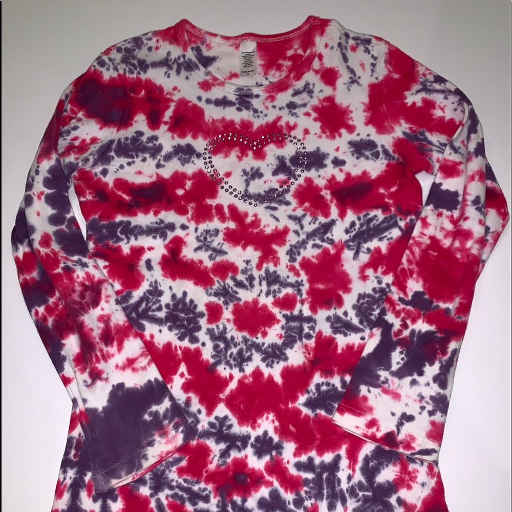 Girls Tie dye long sleeve tee shirt